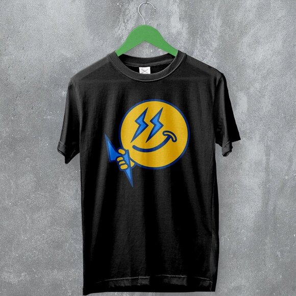 Olin D Tops - Ateez Thunder Smile K-Pop Music Group Emoji Graphic Concert Fan Art T-Shirt 91